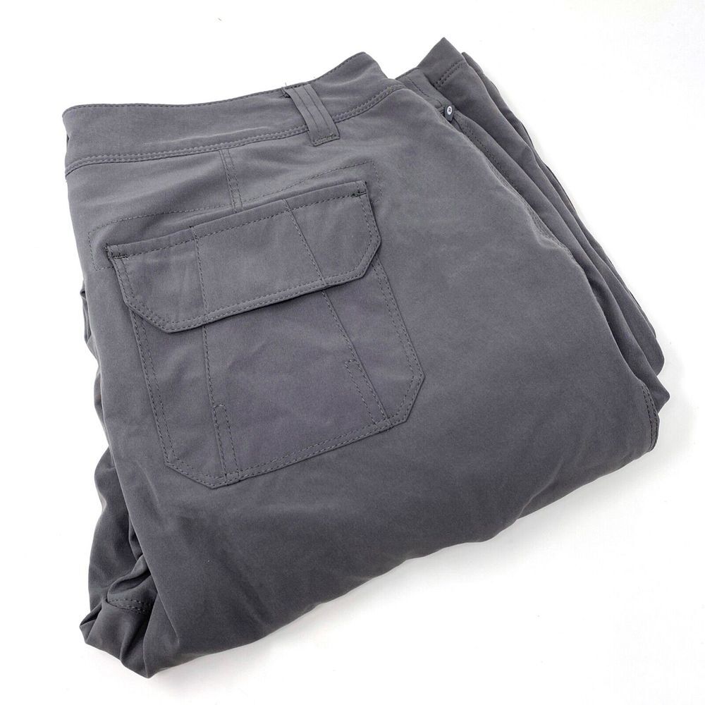 Eddie Bauer Pants Women 14 Gray Solid Straight Leg‎ Fleece Lining Stretch Hiking